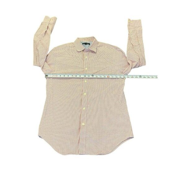 Banana Republic Soft Wash Mens Medium Blue/Red Plaid Long Sleeve Button Up Shirt - Picture 3 of 8